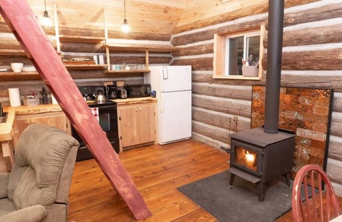 Regional District of Nanaimo Cabin | Slow-Go Log Cabin in the Woods with Cozy Woodstove