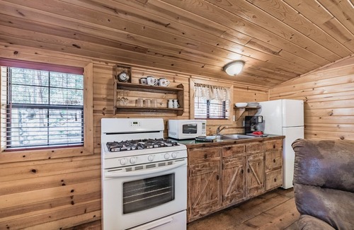 Ruidoso Cabin | Snuggle Inn: Cozy Studio Cabin in Upper Canyon With a Hot Tub!