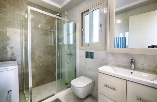 Termenades Apartment | Sofia Apartment 1 - Panoramic sea view over the entire bay of Agios Georgios Pagi