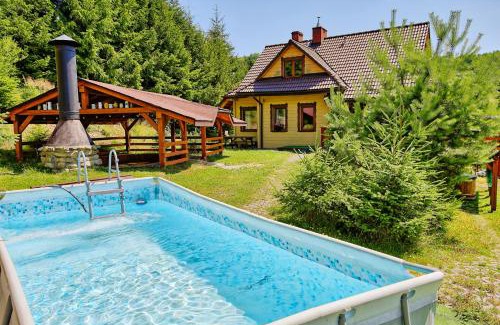 Rycerka Dolna House | Solna Chata-dom na wyłączność Grota solna, balia, sauna, basen