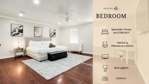 South Arlington House | Sophisticated 5BR 2,5BA Holiday Villa - Pool Sauna Hot Tub