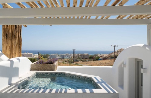 Monolithos Villa | Sophisticated Santorini Suite | Two Bedroom Suite with Private Hot Tub