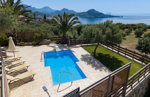 Agios Vasileios Cottage | Souda bay cottage sea views, Private pool,Plakias