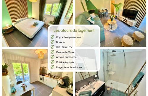 Muret Apartment | " Souffle Vert " Wifi - TV - 4 personnes