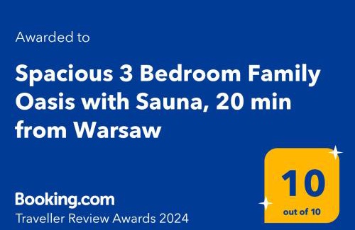 Piaseczno Villa | Spacious 3 Bedroom Family Oasis with Sauna, 20 min from Warsaw