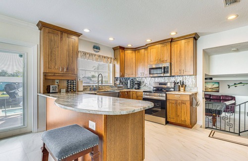 Hudson Beach Estates House | Spacious Canalfront Home w/Pool ~ 1/2 Mi to Beach