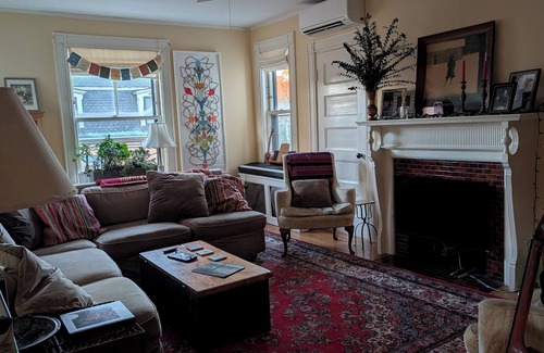 Emerson Gardens House | Spacious family 5-bedroom with yard and workspaces in historic Brookline