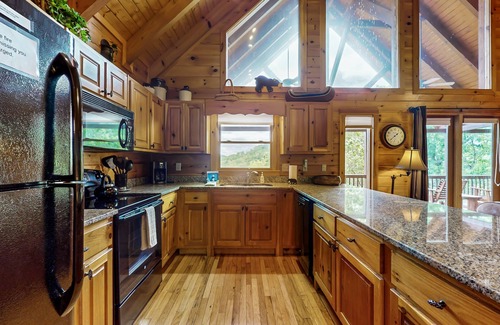 Necowa Cove Cabin | Spacious, mountain home w/a private hot tub, game room, & outdoor seating areas
