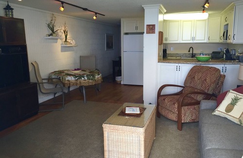 Punaluu Condo | Spacious one bedroom condo on a white sandy beach!