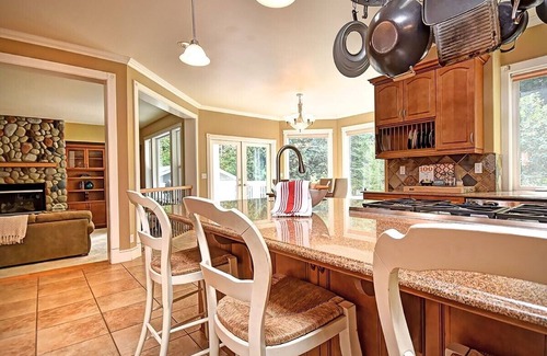 North Creek House | Spacious retreat in quiet neighborhood with fenced dog yard