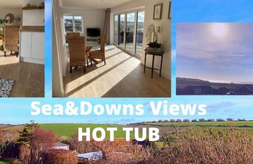 Bishopstone Apartment | Spacious Studio Cabin with Sea/Downs views Sole Use of HotTub in Seaford
