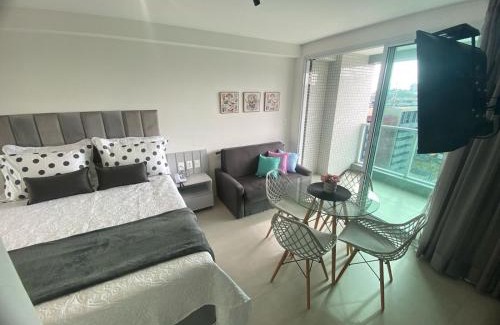 Maceio Apartment | Stúdio, piscina, bicicleta, churrasqueira, restaurante, espaço gourmet, ar central