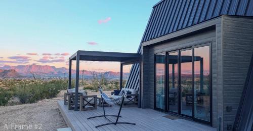 Study Butte-Terlingua House | Stardust Big Bend Luxury A-Frame#7 with a fab view