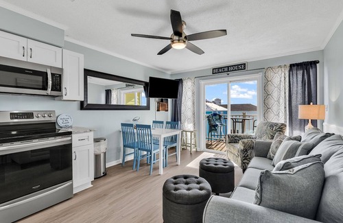 Garden City Condo | Steps from the beach! Summer Wind by the Sea- Ocean Views and Pool!