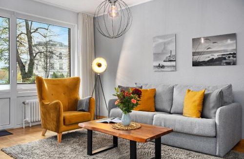 Center Apartment | Stilvolle Stadtoase, 116 qm, Parkblick, Wassernah, Parkplatz