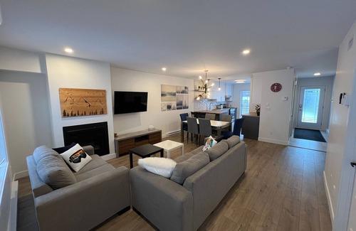 Stoneham Condo | Stonham Condo with Hot Tub! Perfect for hiking, golf or mountain biking.