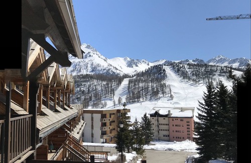 Montgenevre Apartment | Studio 28 M² Mountain corner Balcony Terrace Ski area