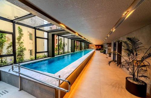 Centro Apartment | Studio 703 Premium no Centro de Chapecó com Sacada Piscina Academia e Vaga Garagem