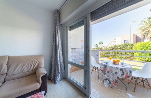 Aguadulce Apartment | Studio Apartment "Gaviotas 4" with Shared Pool, Private Terrace & A/C