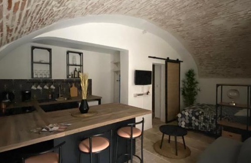 Cahors Old Town Apartment | Studio avec une belle voûte en pierre