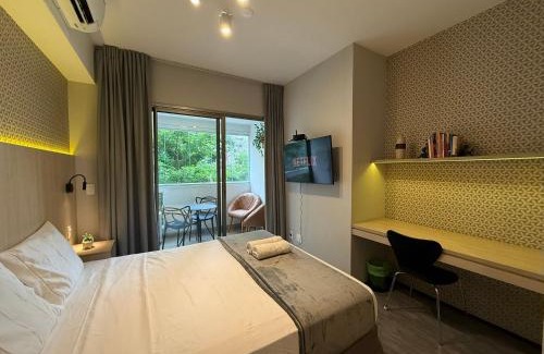 Sao Paulo Apartment | Studio Incrível na Vila Madalena com AC | Delfhy