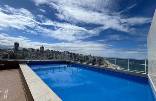 Amaralina Apartment | Studio with balcony and sea view, with pool in Salvador