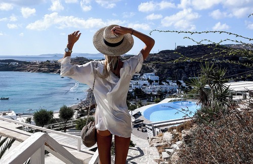 Paradise Hotel | Studio with Clear Sea View, Shared Infinity pool, bar, gym, 4' from the beach