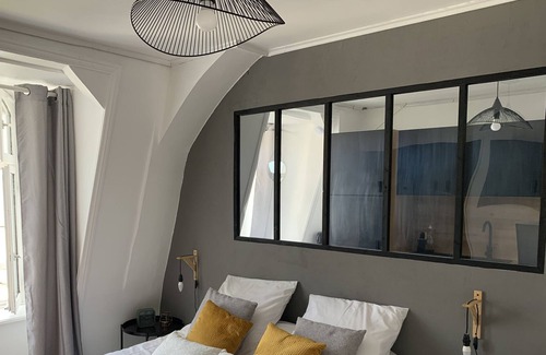 Lamballe Apartment | Studio with separate bedroom. In the center of lamballe, courtyard side, quiet.