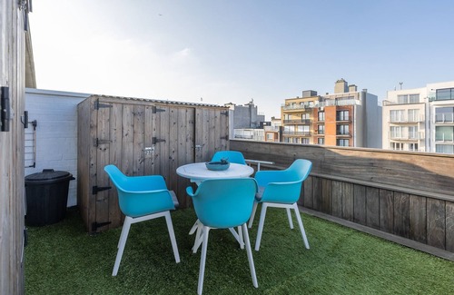 Middelkerke Apartment | Studio with sunny rooftop terrace near the sea