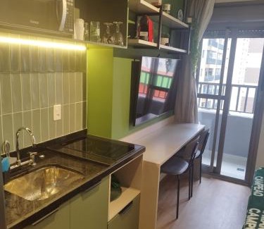 Vila Pompeia Apartment | StudioFLAT AllianzParque-Bourbon 4 pessoas COMPLETO