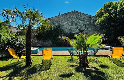 Combas House | Stunning A/C Fully Renovated 18th c House w/heated Pool in traditional village