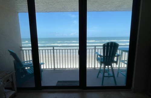 New Smyrna Beach Condo | Stunning direct ocean front 2 bedroom unit! Fully equipped and all remodeled!