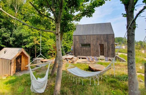 Przywidz House | Stunning home in Roztoka with jacuzzi