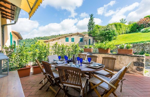 Greve in Chianti House | Stunning private villa for 8 people with WIFI, A/C, pool, TV, patio and panoramic view