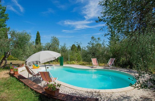 Lajatico Villa | Stunning private villa for 6 guests with WIFI, A/C, private pool, TV, patio and pets allowed