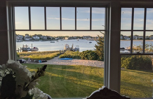 Hyannis House | Stunning waterfront with sandy beach & dock walking distance to top restaurants!
