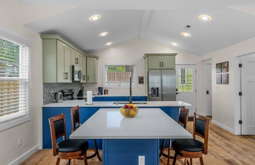 Plaza Midwood House | Stylish 4BR Haven: Serene Backyard and Fire Pit