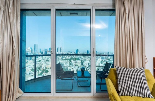 Tel Aviv Promenade Apartment | Stylish Apt w Skyline View Balcony By Sea N' Rent