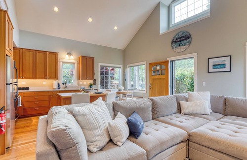 Langley House | Sunny Backyard, Fireplace, Coastal Access in Peaceful Neighborhood Near Shopping