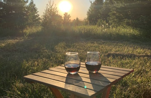 Sault Ste. Marie RV Rental | Sunset Suites 906: Cozy 200 square foot bell tent. Pet friendly. Off the grid