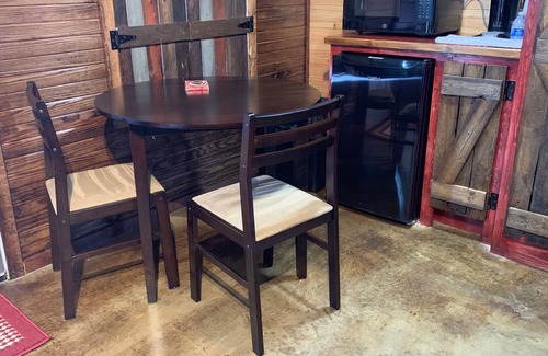 Cache Cabin | Take a Hike Cabin Explore the Wichita Mountains, Handicap king bed, sleeps 2