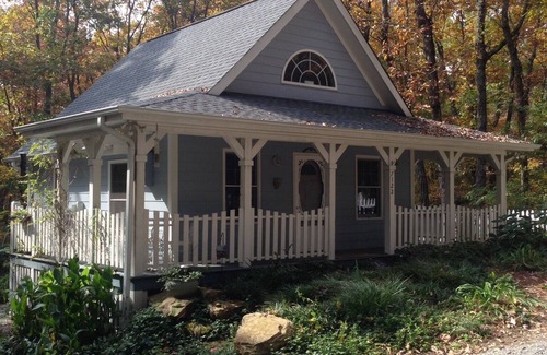 Trenton Cottage | The Blue Cottage located in the woods on Lookout Mountain in Rising Fawn GA