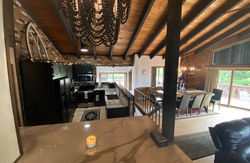 Gormania Cabin | The eclectic lodge sits on 10 acres and is within 40 minutes from 3 ski resorts.