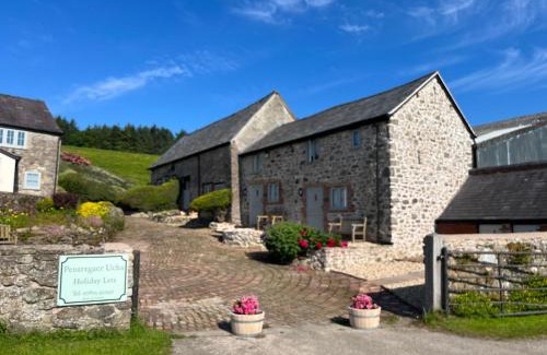Oswestry House | The Granary at Pentregaer Ucha, tennis court & lake.