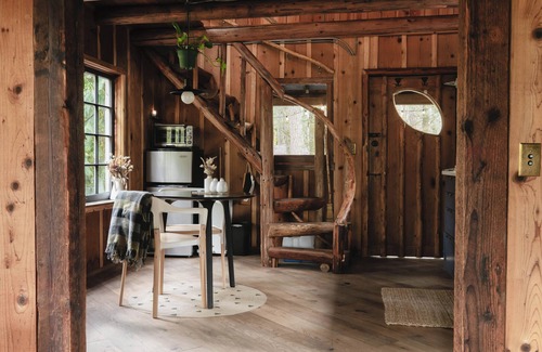 Welches Cabin | The Hide & Seek: vintage modern forest cabin with sauna
