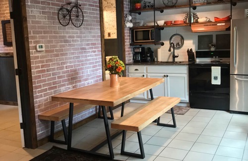 Wellston Cabin | The Industrial Suite 2 Bed 1 Bath Cabin Near Trails and Big Manistee River!
