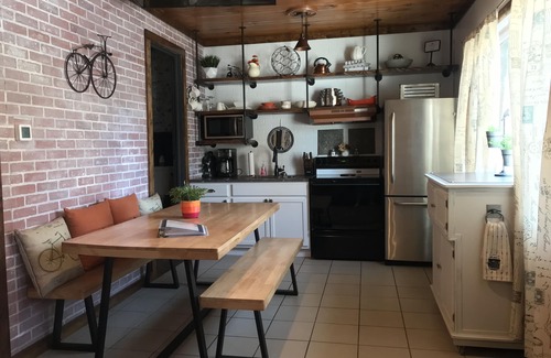 Wellston Cabin | The Industrial Suite 2 Bed 1 Bath Cabin Near Trails and Big Manistee River!