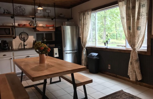 Wellston Cabin | The Industrial Suite 2 Bed 1 Bath Cabin Near Trails and Big Manistee River!