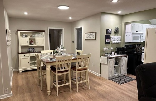 East Moline House | The Landing Zone.n Comfortable and cozy three bedroom with two car garage.
