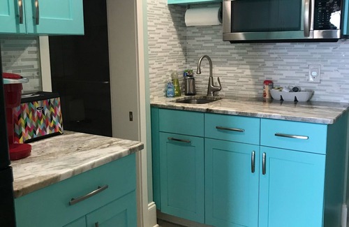 Myrtle Beach Condo | The Luv Shack- Oceanfront Romantic Couples Suite, Fireplace, Walk In shower